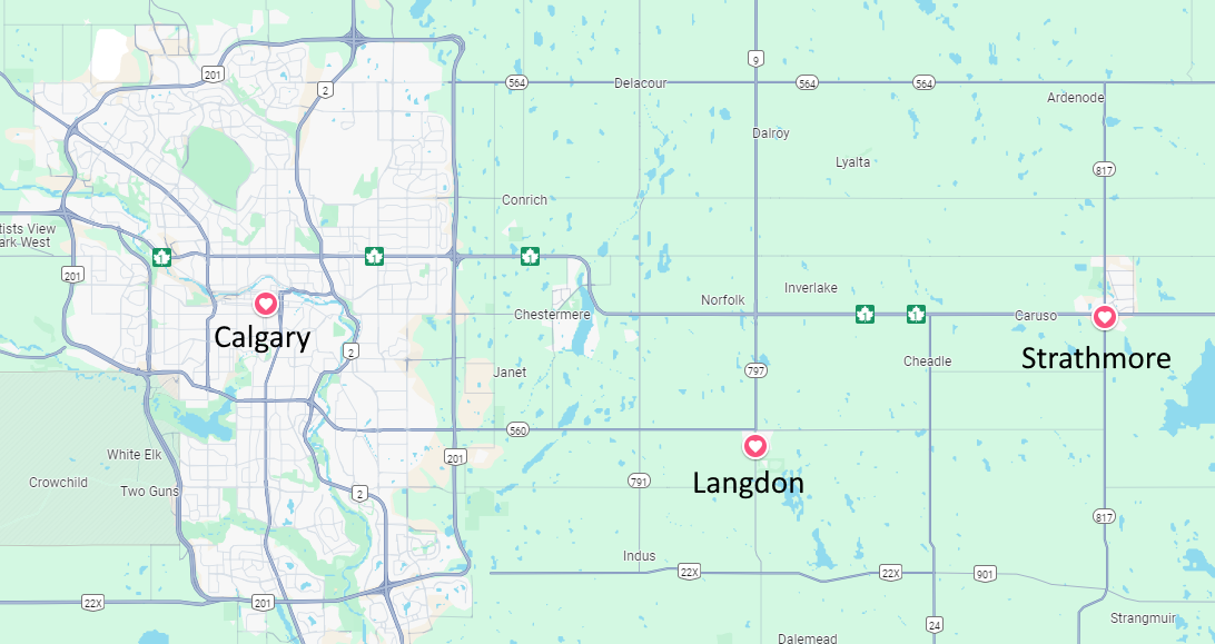 Google Maps of Sakada Locations